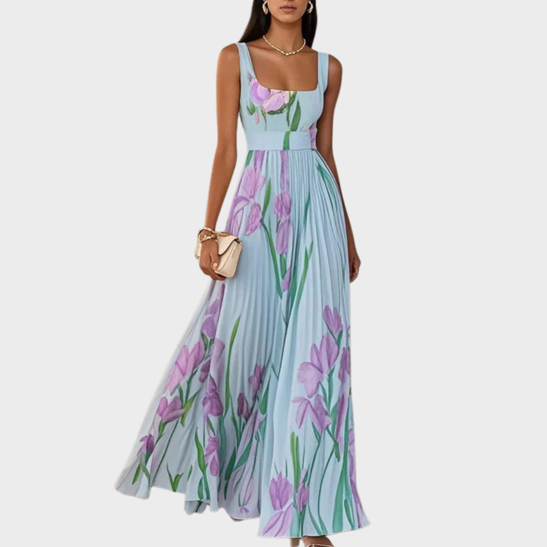 Adelgunde™ | Langes Blumenmuster Kleid