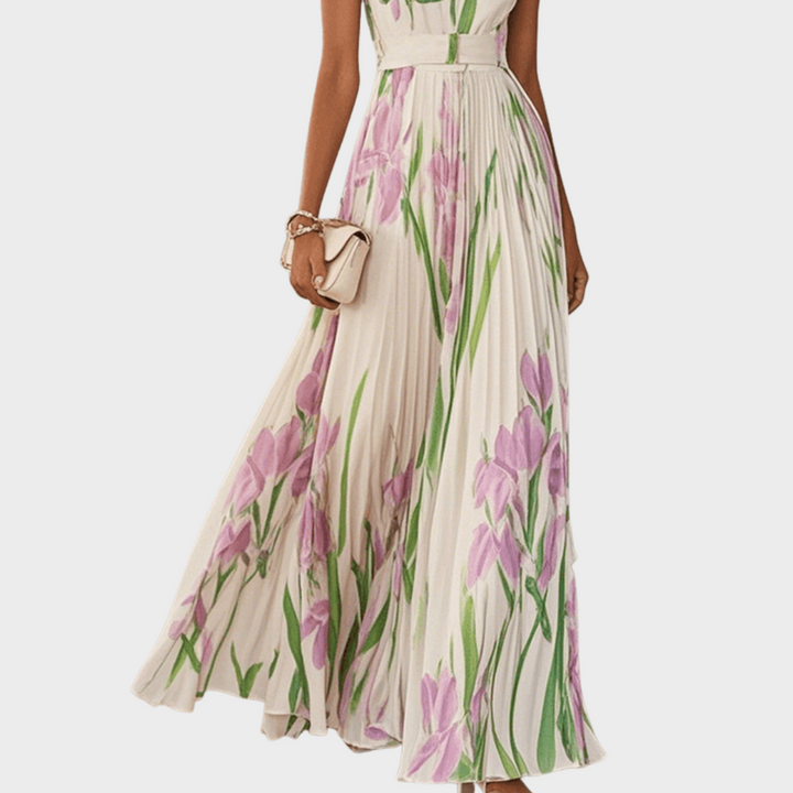 Adelgunde™ | Langes Blumenmuster Kleid
