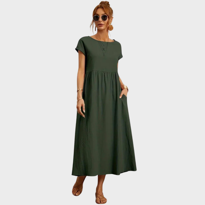 Gundrun™ | Langes Freizeitkleid Elegant