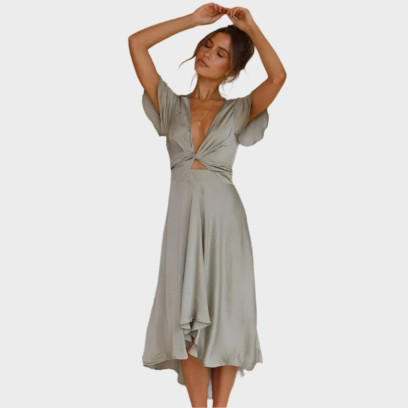Ina™| Kleid in Rosewood-Farbe