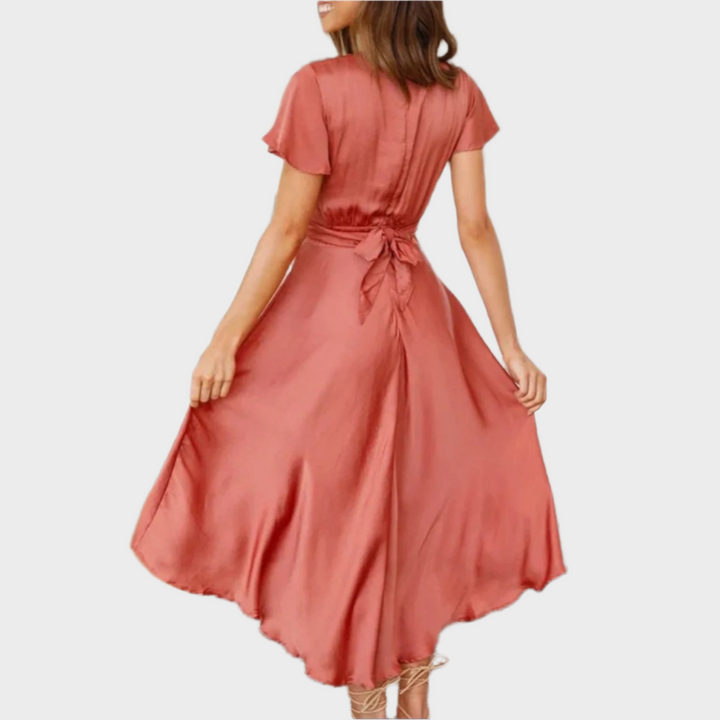 Ina™| Kleid in Rosewood-Farbe