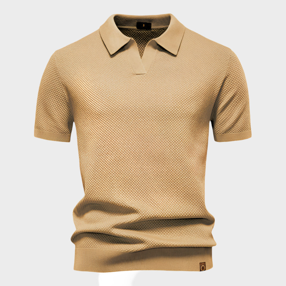 Dietbald™| strukturiertes Polo-Shirt