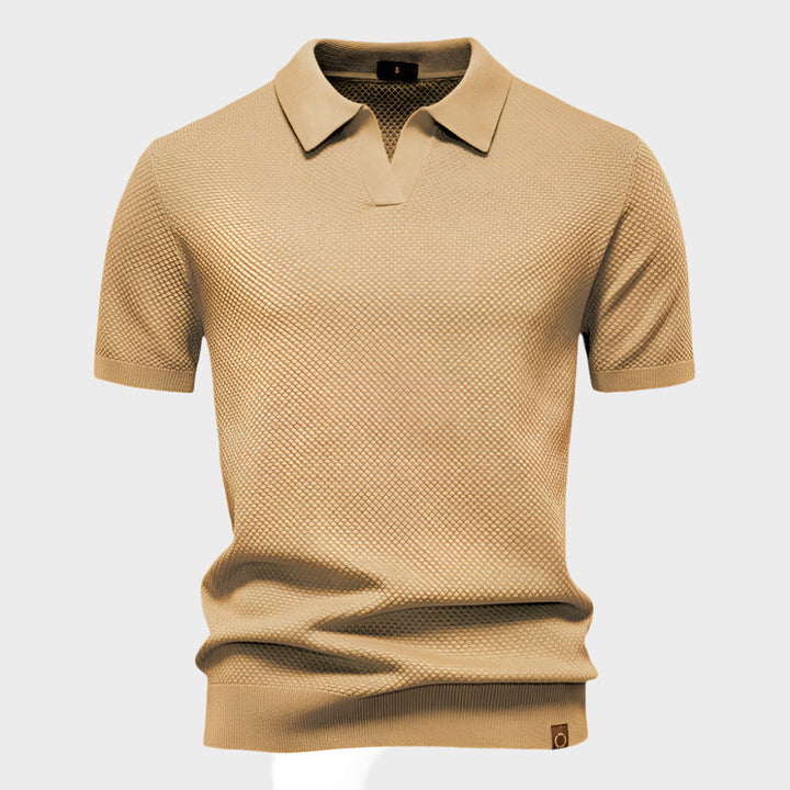 Dietbald™| strukturiertes Polo-Shirt