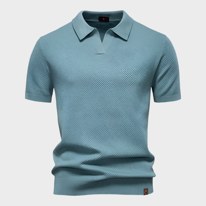 Dietbald™| strukturiertes Polo-Shirt