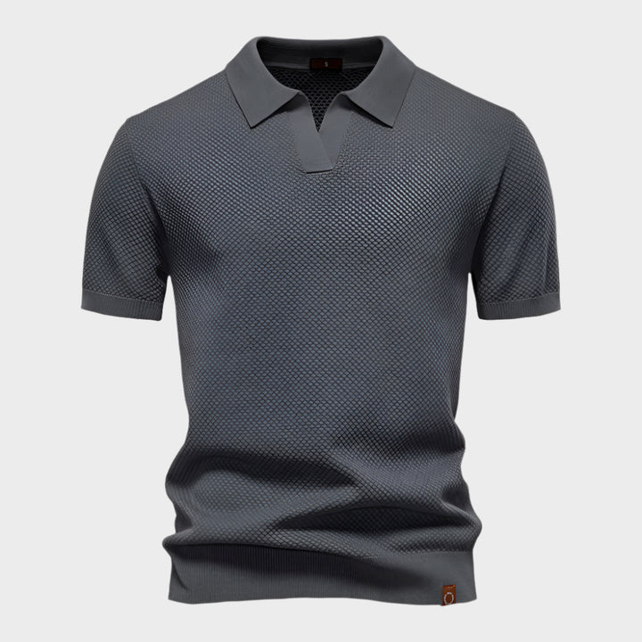 Dietbald™| strukturiertes Polo-Shirt