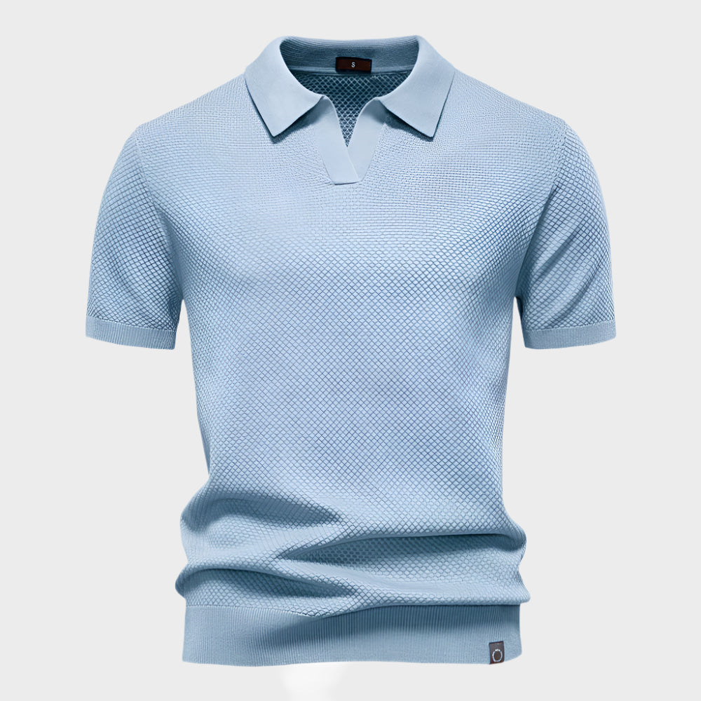Dietbald™| strukturiertes Polo-Shirt