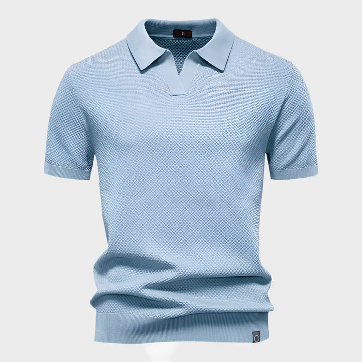 Dietbald™| strukturiertes Polo-Shirt