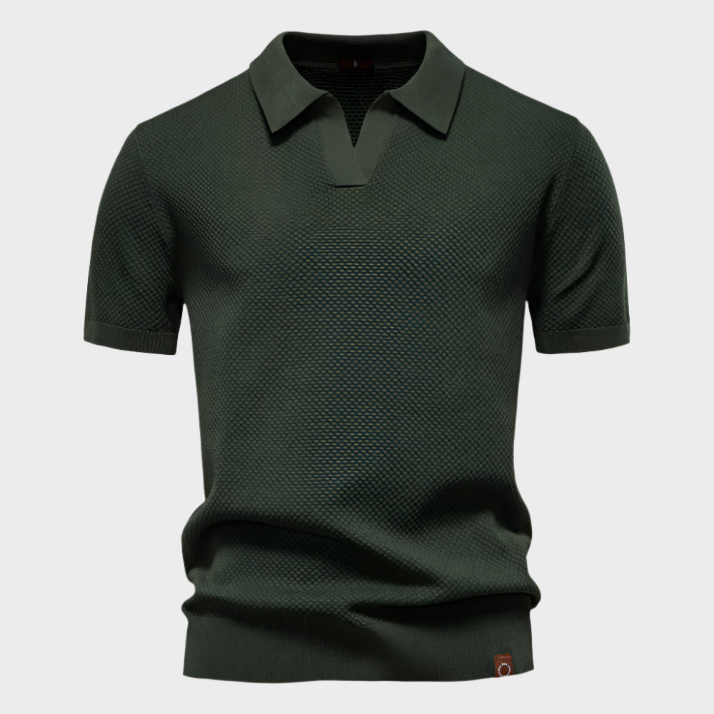 Dietbald™| strukturiertes Polo-Shirt