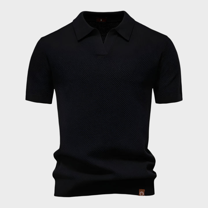 Dietbald™| strukturiertes Polo-Shirt