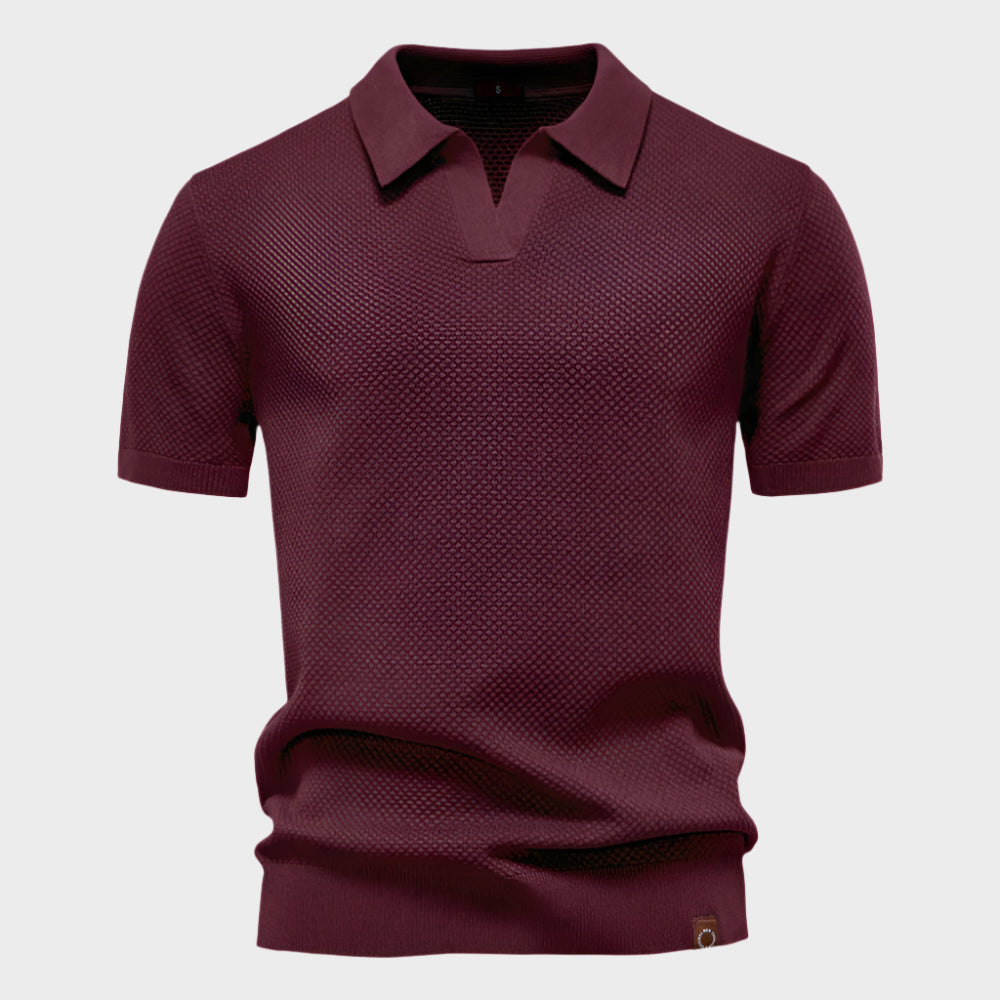 Dietbald™| strukturiertes Polo-Shirt