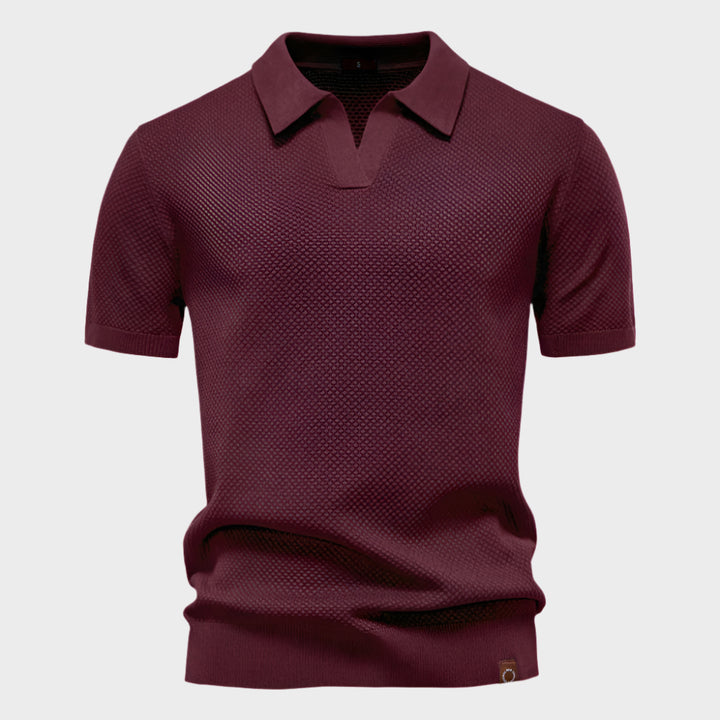 Dietbald™| strukturiertes Polo-Shirt
