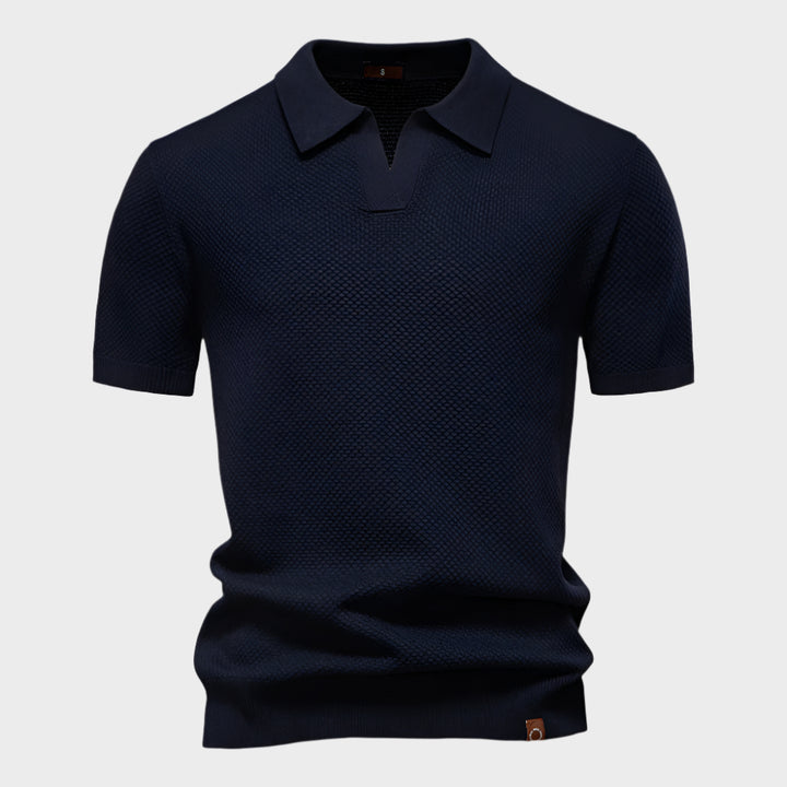 Dietbald™| strukturiertes Polo-Shirt