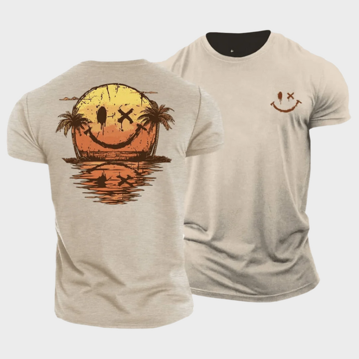 Edgar™ |Sommerliches T-Shirt mit Smiley-Print und Meermotiv